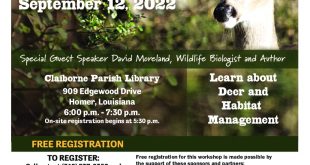 Small Business software In Claiborne La Dans Land Management for Whitetail Deer Workshop September 12 In Homer ...