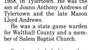 Walthall Ms Car Accident Lawyer Dans Michael Anthony andrews Obituary - Newspapers.com