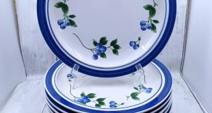 Benton or Car Accident Lawyer Dans Vintage L L Bean Blueberry Dinner Plates Set Of 6 Blue Rim