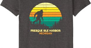 Small Business software In Presque isle Mi Dans Amazon.com: Retro Presque isle Harbor, Michigan Bigfoot souvenir ...