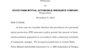 Car Insurance In Clinch Ga Dans Medical Provider's Argument that Florida Pip Statute Requires ...