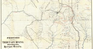 Small Business software In Yavapai Az Dans Historic Map : Prescott and Tributary Mining Districts, Yavapai County, Arizona. 1895, 1895, Vintage Wall Art : 36in X 28in