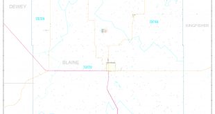 Vpn Services In Blaine Ok Dans Blaine County Ok Wall Map Premium Style by Marketmaps